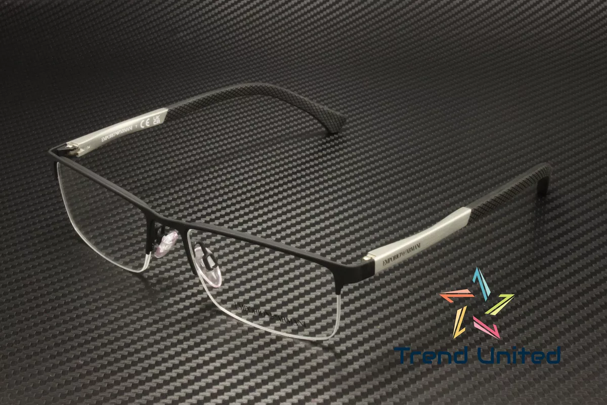 EMPORIO ARMANI EA1041 3094 Black Rubber Demo Lens 53 mm Men s