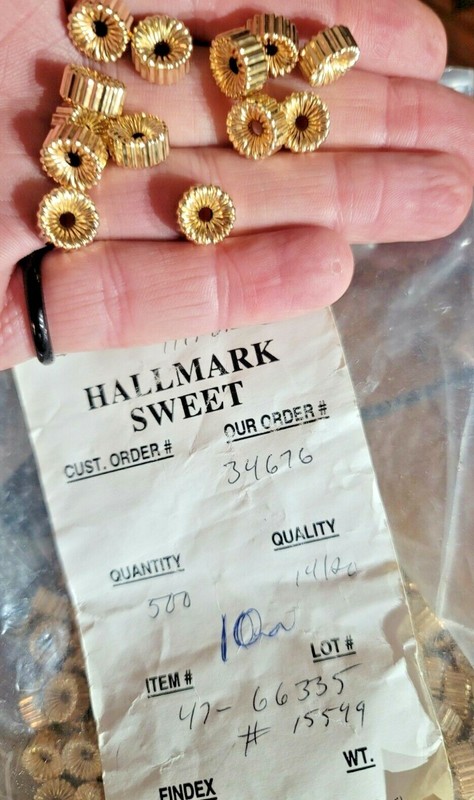 Huge 10 MM 14kt Gold Filled Rondell Beads 10x5 MM NOS From Hallmark Sweet Co. A+