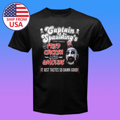 #ad #ad CAPTAIN SPAULDING Gasoline Men#x27;s Black Size S 5XL $27.98