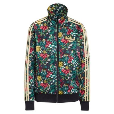adidas 花柄 フード付きジャケット 美品！adidas 花柄フード付きウィンドブレーカー - メルカリ