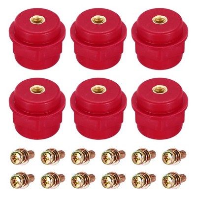 6pcs SM-25 Busbar Insulator Kit with M6 Screws Studs Washers