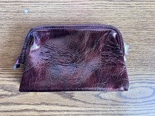 ESTEE LAUDER BURGUNDY LEATHER-LIKE COSMETIC MAKEUP BAG NEW
