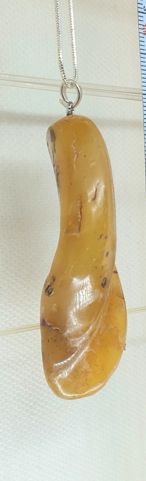 Bernstein (Butterscotch) Anhänger. Kette 60cm S925. - Bild 2 von 4