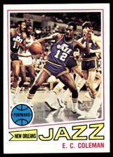 1977-78 Topps Basketball Card E.C. Coleman New Orleans Jazz #123 NM