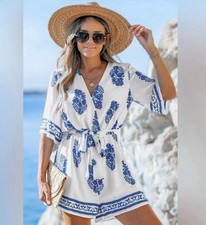 Cupshe Surplice Neck Wide-Leg Romper medium