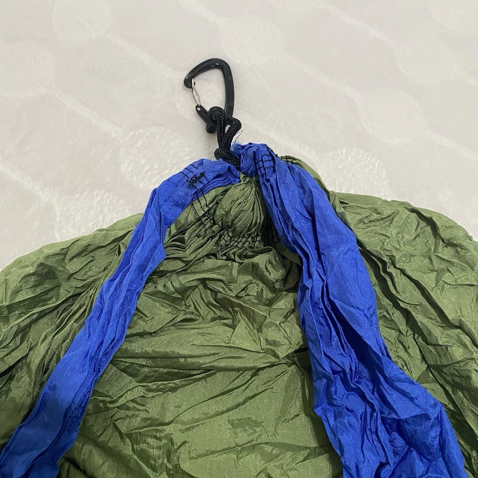Hamaca Eno Doble Nido Águilas Nido Outfitters Azul Verde Usado Camping Foto 4 de 4