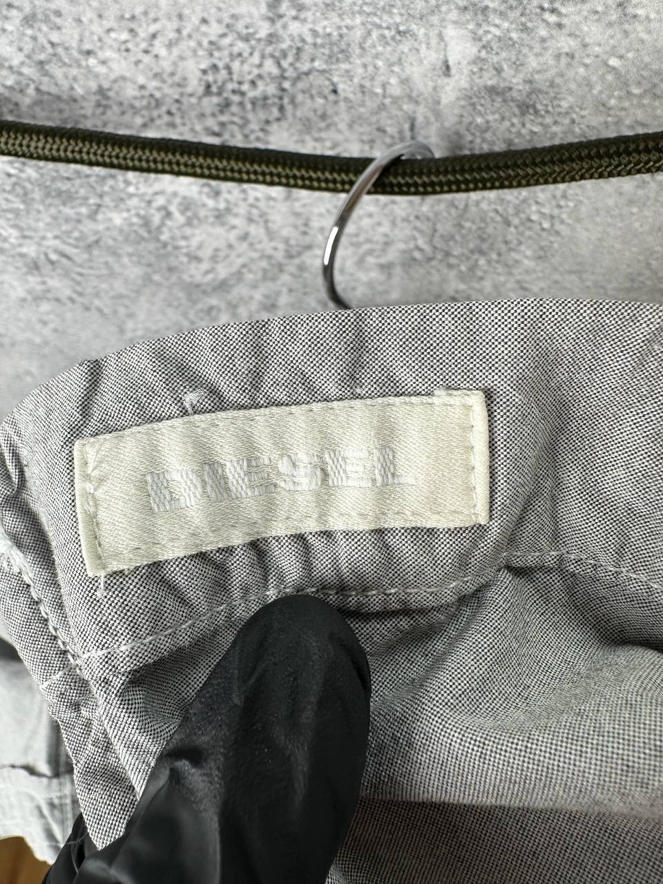 Diesel Rising Sun S/S Vintage Utility Shirt Grey Distressed Pockets Men's Size S