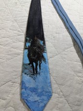 Vintage 1989 Made in USA Ralph Marlin Necktie The Sentinel by Frederic Remington