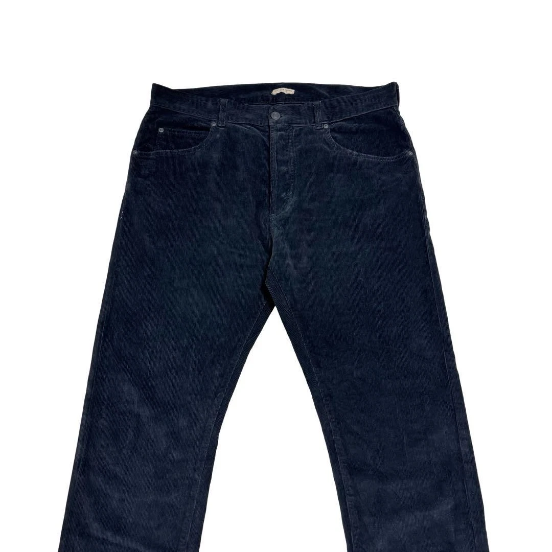 Pantalone in velluto a coste nero Bottega Veneta taglia 48 cotone bottoni mosca vestibilità dritta