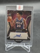 2024 Prizm Black Jared McCain Rookie Prizmatrix Mojo Auto 1/25 76ers 1/1 RC