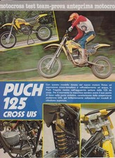advertising  TEST MOTO PUCH FRIGERIO 125 CROSS  UIS 1982 MOTOITALIANE VINTAGE MX