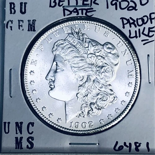 1902 O BU GEM MORGAN SILVER DOLLAR UNC MS+++ U.S. MINT RARE COIN 6481