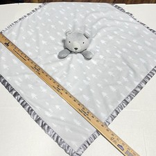 29" Cloud Island Grey Bear Lovey Trees XL X-Large Baby Plush Security Blanket