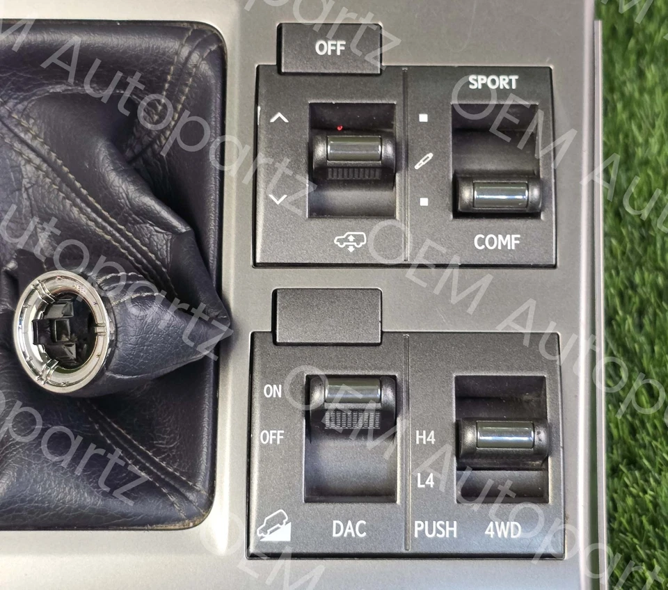 Bisel de palanca de cambios consola central Lexus GX460 14-19 con puerto USD e interruptores botones Foto 3 de 4