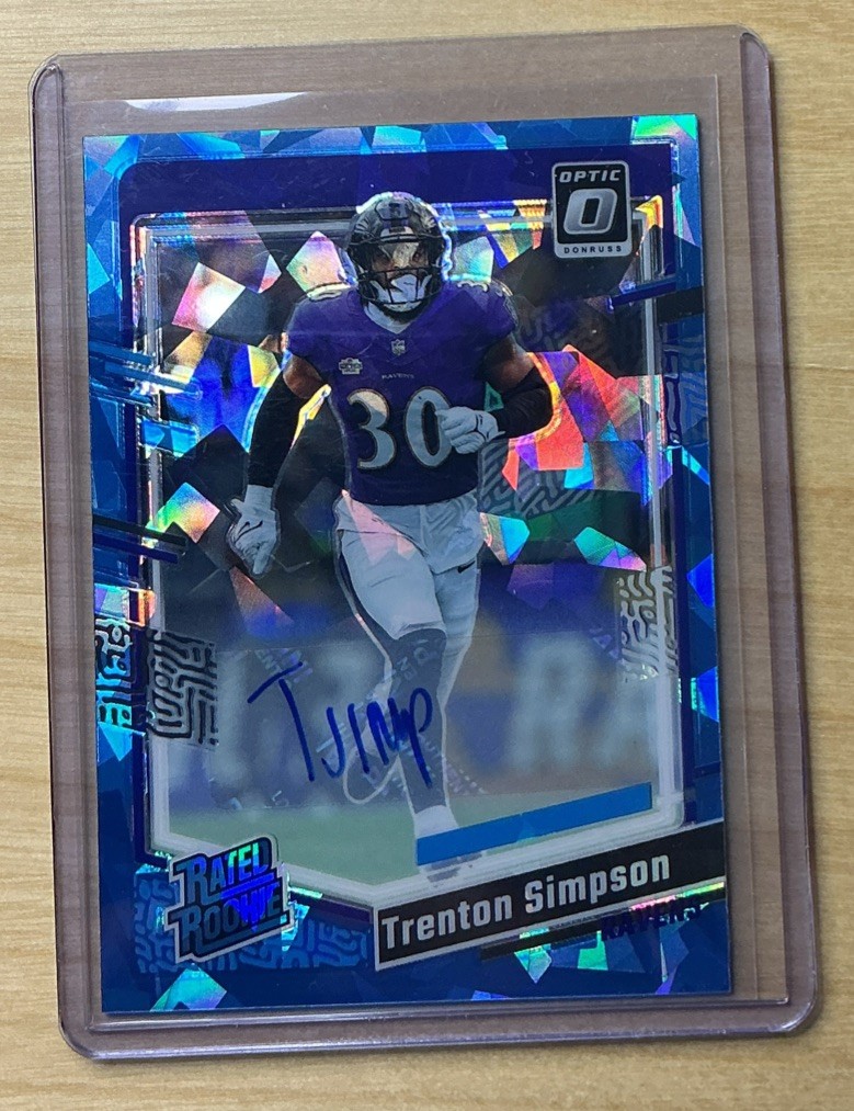 Trenton Simpson Panini Donruss Optic #209 Autograph Ice