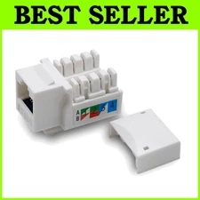 Cat6 RJ45 Keystone Jack - T568A T568B Wiring - 100-Pack