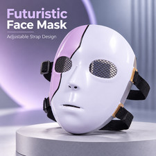White Blank Plastic Costume Mask DIY Halloween Cosplay Party Accessory