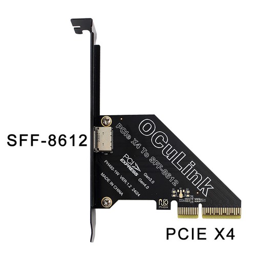 PHDK PCIe X4 X1/ X8/X16 4.0 Oculink SFF8611&8612 expansion card with external - 第 4/25 張圖片