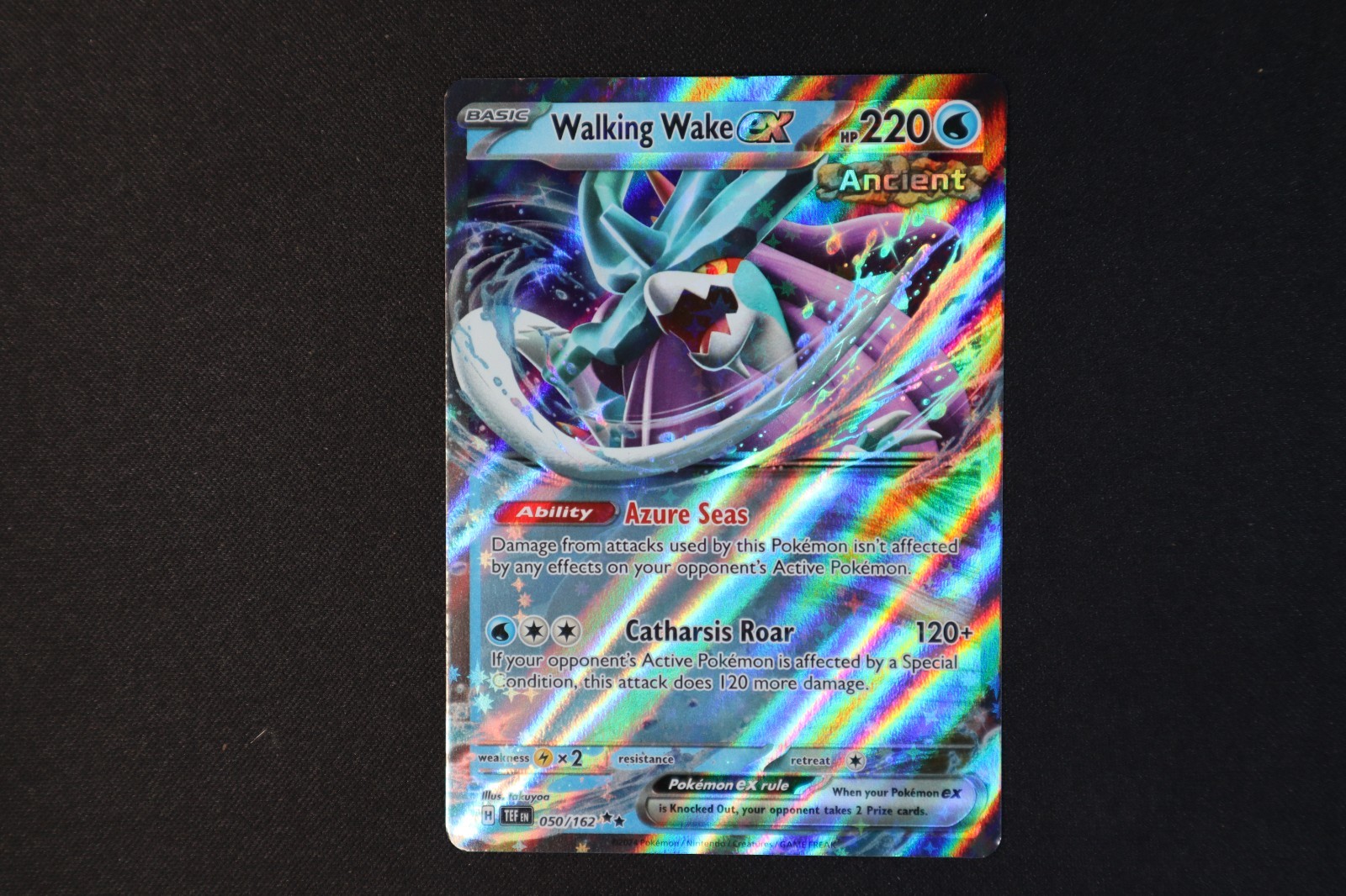 Walking Wake ex 050/162 Holo Shiny Pokemon TCG Card Temporal Forces NEAR MINT