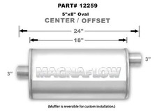 Magnaflow 12259 Muffler - 3 In Offset Inlet - 3 In Center Outlet - 18 X 8 X 5