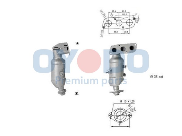 Katalysator Oyodo 10N0057-OYO FüR Toyota Yaris VVT KSP90_ KSP90R-image