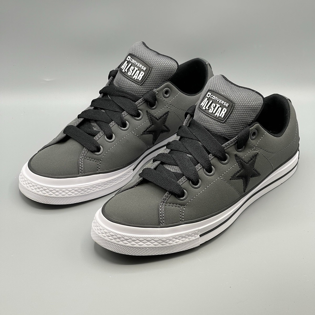 Converse Men's 11 Sneakers Gray Puff Star Street Skate Low