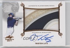 2017 Leaf Trinity Bronze Holofoil Spectrum Tristen Lutz #PA-TL1 Patch Auto 0g4