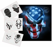 AS-062 Schädel USA Step by Step Airbrush Sch...