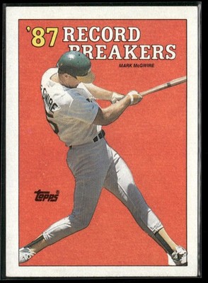 1988 Topps #3a Mark McGwire ERR: White area behind left foot