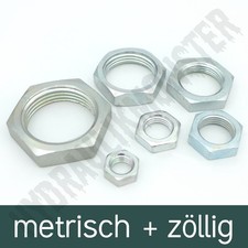 Hydraulik Kontermutter Gegenmutter Rohrmutter Schott metrisch, BSP-Zoll z&ouml;llig
