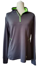 RBX Quarter Zip Athletic Top Long Sleve Thumbholes Women's Size L