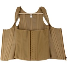 12" Overbust Corset Tan Size Small Waist Trainer Double Compression Adjustable