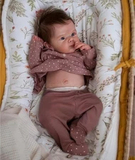 Zero Pam Reborn Baby Dolls Silicone Full Body-18'' Realistic Baby Doll, Silic...