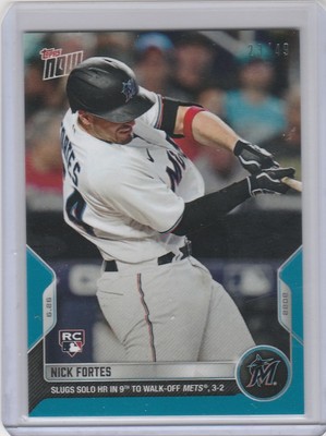 2022 TOPPS NOW PARALLEL #416 NICK FORTES MIAMI MARLINS 23/49