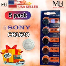 CR1620 SONY 5xPack 3V Lithium Fresh Stock Expire 2033+ DL1620 ECR1620 LM1620