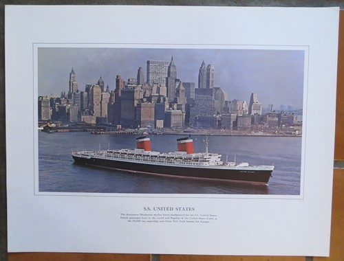 OCEAN LINER LITHOGRAPHS COLLECTION - EIGHT DIFFERENT - Picture 8 of 12