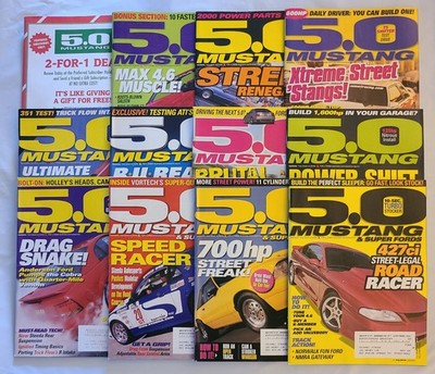 2000 5.0 Mustang & Super Fords Magazine 12 Issues Lot Bundle Jan-Dec Automotive