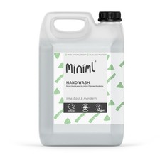 Miniml Hand Soap Wash Liquid 5L Refill Lime Basil & Mandarin Infused Hand Skin & 4.85 per litre