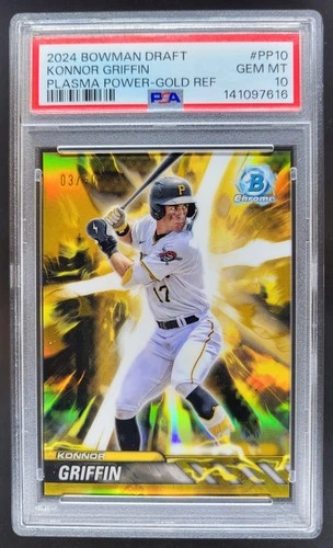 2024 Bowman Draft Konnor Griffin Plasma Power Gold Refractor /50 PSA 10 NP2