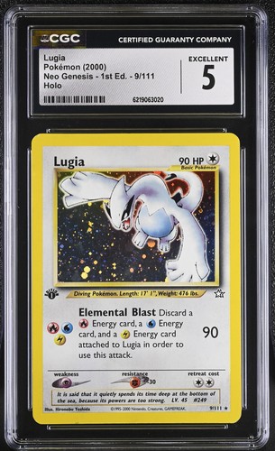Lugia (1st Edition) graded CGC 5 for sale on eBay