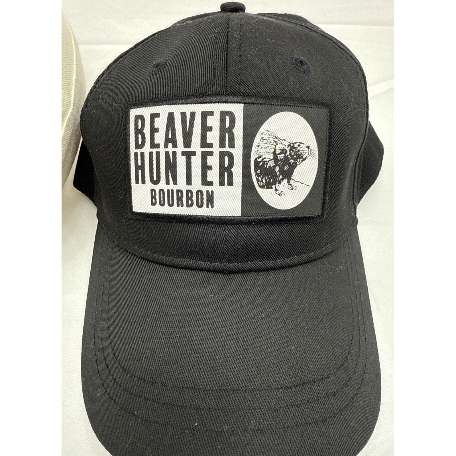 Bourbon Snapback Hat Beaver Hunter Patch Black In… - image 1
