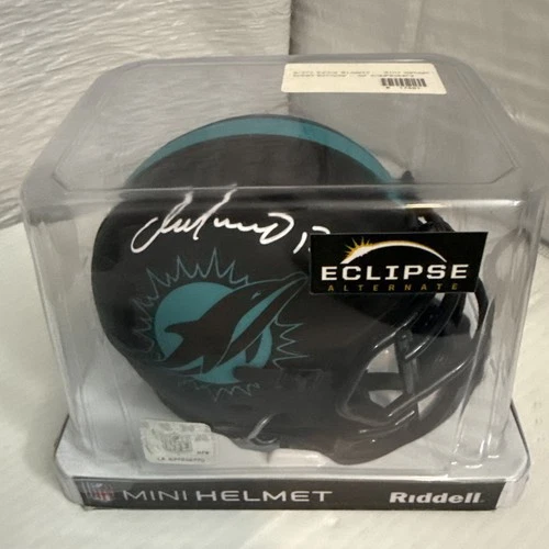 Dan Marino Autographed Dolphins Eclipse Mini Helmet (Schwartz COA)