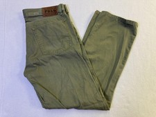 Polo Ralph Lauren 650 Straight Jeans Mens 34x30 Green Straight Leg Denim