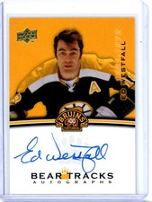 2023-24 Upper Deck Boston Bruins Centennial Bear Tracks - Ed Westfall AUTO