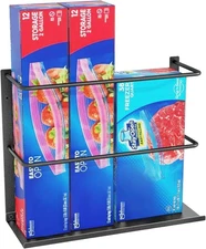 Wrap Organizer Rack Holder Foil Wall Mount Cabinet Door Pantry Kitchen Storage