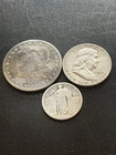 $1.75 US SILVER COINS 1899 O MORGAN $1, 1959 FRANKLIN 50c, STANDING LIBERTY  25c