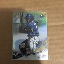 2016 Bowman Platinum #TP-TC Trent Clark Top Prospects Milwaukee Brewers Baseball