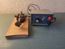 Vintage Early Telegraph Key W/ Heathkit Code Oscilator HO-1416-Very Good