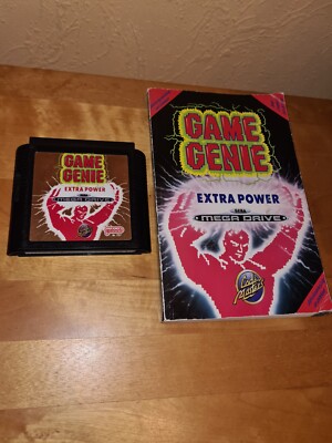 Game Genie Sega Mega Drive mit Buch Code Masters Extra Power