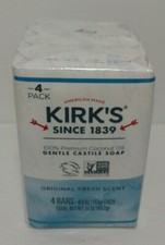 Lot of 4 Kirk s Soothing Aloe Vera Gentle Castile Soap 4 oz Bars